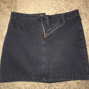 Forever 21 Black Denim Mini Skirt